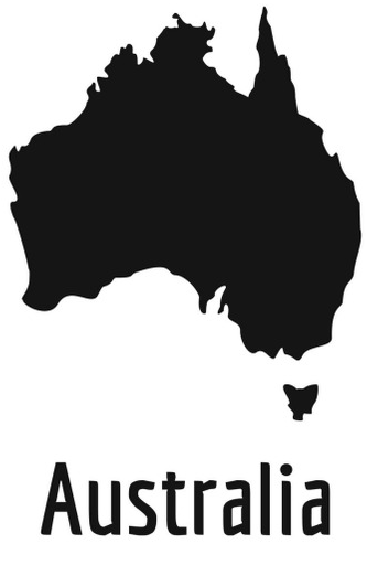 Australia Black Map Image